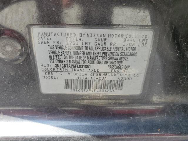2015 NISSAN VERSA S S 3N1CN7AP6FL831861
