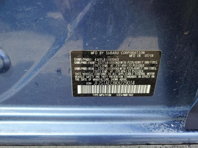 JF2GTAEC8KH229014 Subaru Crosstrek Premium