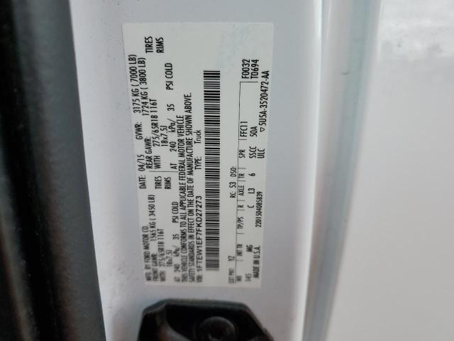 1FTEW1EF7FKD27273 Ford F150 Supercrew