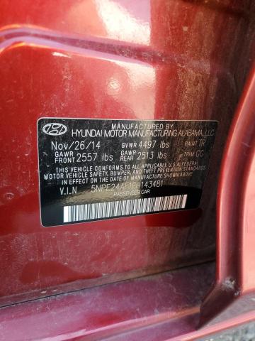 5NPE24AF1FH143481 Hyundai SONATA SE
