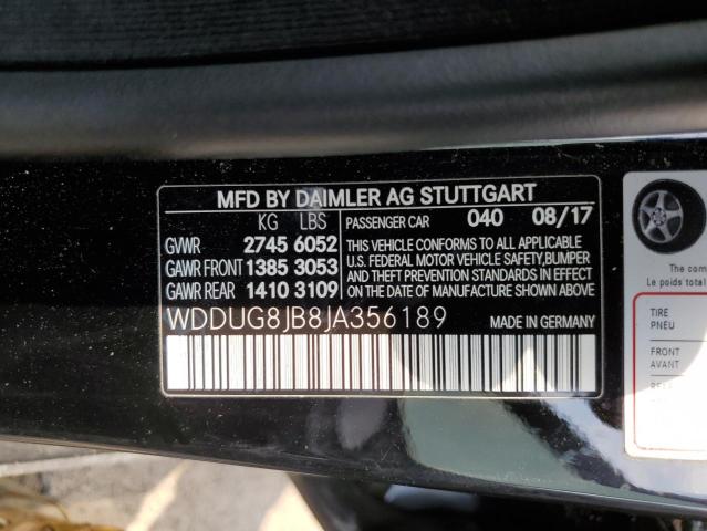 2018 MERCEDES-BENZ S 63 AMG 4 WDDUG8JB8JA356189