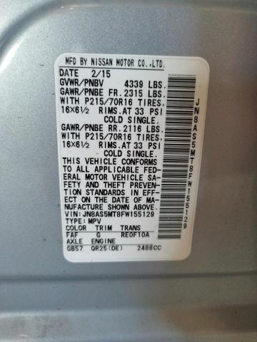JN8AS5MT8FW155129 Nissan Rogue Select S