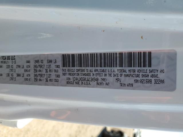 1C4HJXDG0JW134540 Jeep Wrangler Unlimited Sport