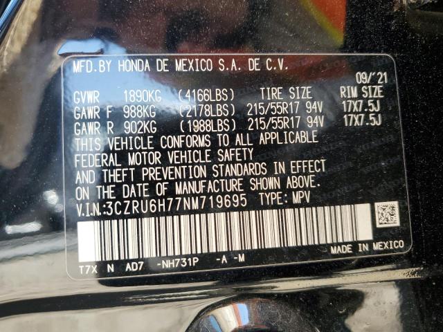 3CZRU6H77NM719695 Honda Hr-v Exl