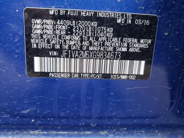 JF1VA2M6XG9834673 Subaru Wrx Sti