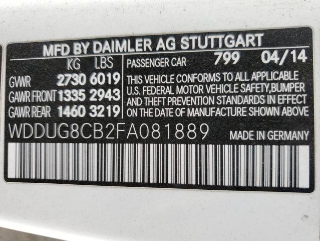 WDDUG8CB2FA081889 Mercedes-Benz S 550