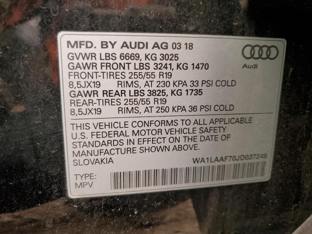 VIN WA1LAAF70JD037249 2018 Audi Q7, Premium Plus no.13