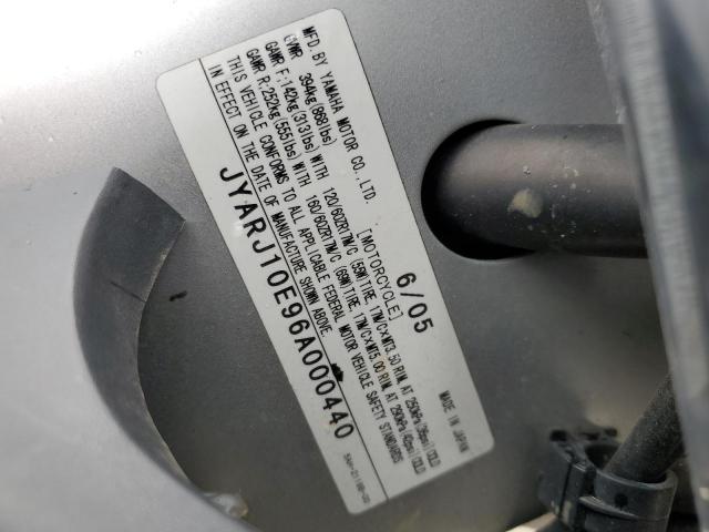 2006 YAMAHA YZF600 R JYARJ10E96A000440