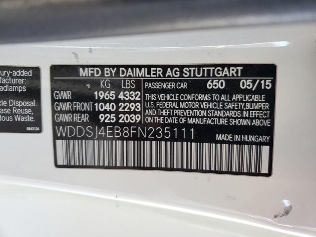 WDDSJ4EB8FN235111 Mercedes-Benz CLA 250