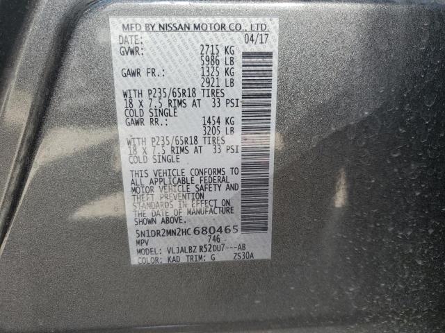 5N1DR2MN2HC680465 Nissan Pathfinder S