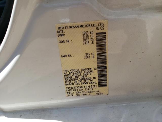 1N4BL4CV1NN344502 Nissan ALTIMA SR