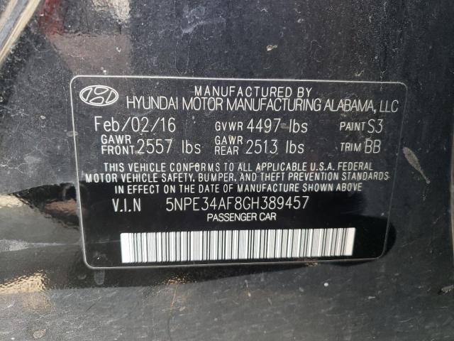 5NPE34AF8GH389457 Hyundai Sonata Sport