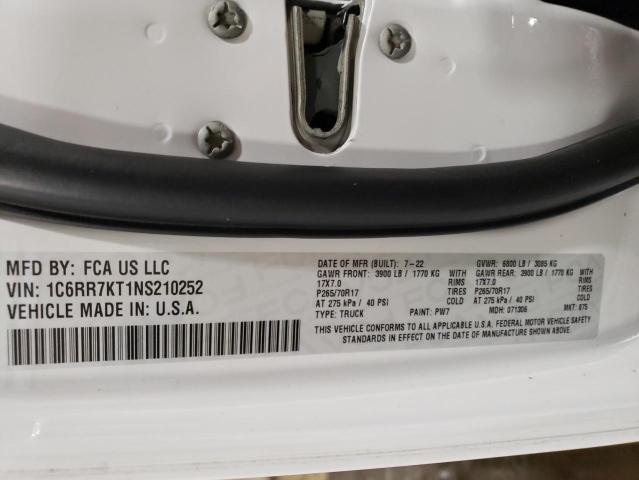 2022 RAM 1500 CLASS - 1C6RR7KT1NS210252