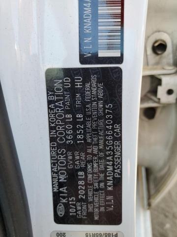 KNADM4A35G6640375 KIA RIO LX