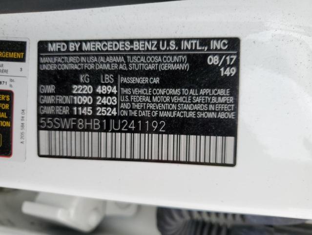 55SWF8HB1JU241192 Mercedes-Benz C 63 AMG-S