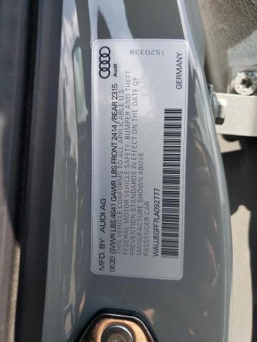 2020 AUDI A3 S-LINE WAUJEGFF7LA092777
