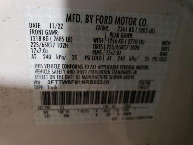 2022 FORD MAVERICK X - 3FTTW8F91NRB02320