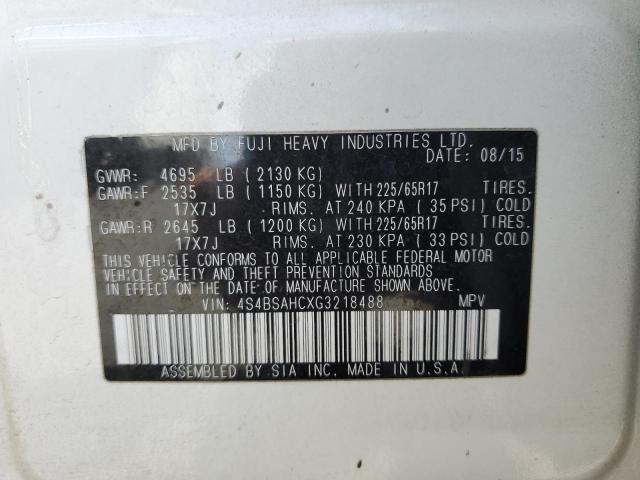 4S4BSAHCXG3218488 Subaru Outback 2.5i Premium