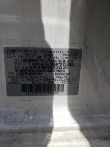 3N1CN7AP0FL937108 Nissan VERSA S