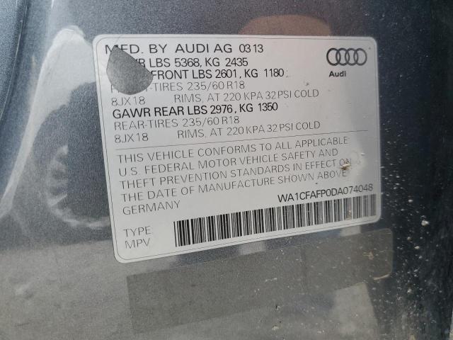 VIN WA1CFAFP0DA074048 2013 Audi Q5, Premium no.13