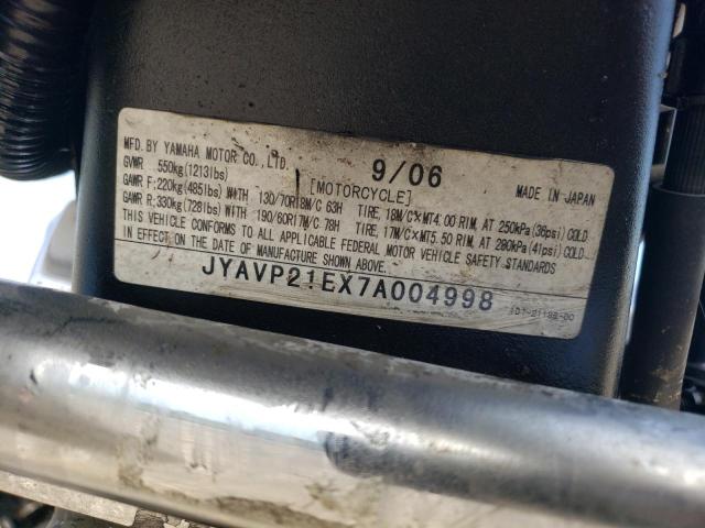 2007 YAMAHA XV1900 A - JYAVP21EX7A004998