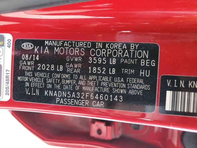 KNADN5A32F6460143 KIA RIO EX