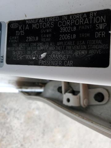 KNAFZ4A81G5553567 KIA FORTE EX