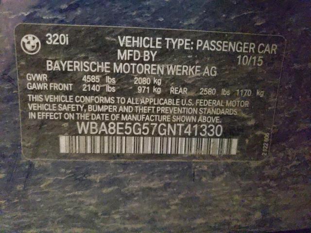 2016 BMW 320 XI - WBA8E5G57GNT41330