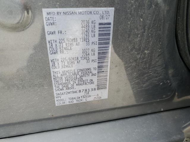 5N1AT2MT9HC878138 Nissan ROGUE S