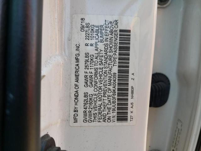 2019 ACURA TLX TECHNO - 19UUB3F69KA004359