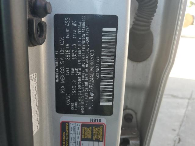 3KPA24AD9ME407030 KIA RIO LX