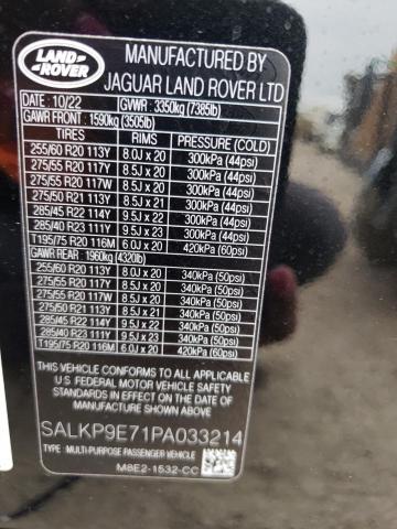 SALKP9E71PA033214 Land Rover Range Rover Se