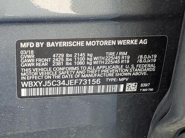 VIN WBXYJ5C34JEF73156 2018 BMW X2, Xdrive28I no.13