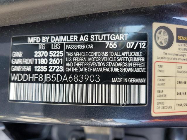 VIN WDDHF8JB5DA683903 2013 Mercedes-Benz E-Class, 3... no.12