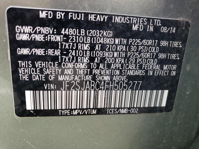 JF2SJABC4FH505277 Subaru Forester 2.5i