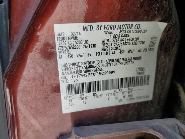 1FT7W2BT0GEC29999 Ford F250 Super Duty