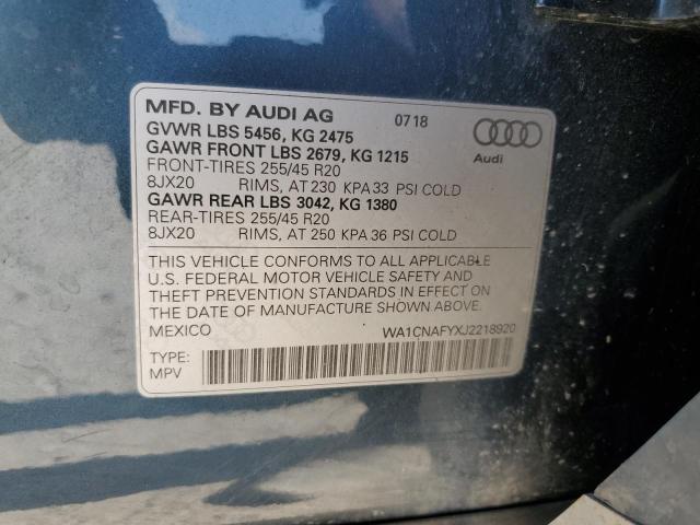 2018 AUDI Q5 PRESTIG - WA1CNAFYXJ2218920