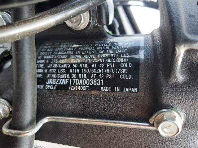 2013 KAWASAKI ZX1400 F - JKBZXNF17DA003631