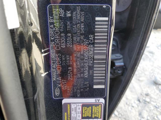 KNAGU4LEXH5012797 KIA OPTIMA HYBRID