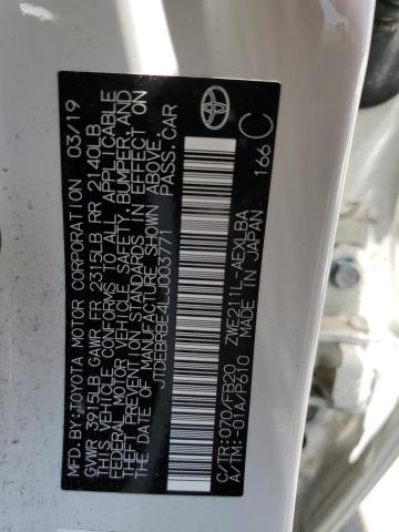 JTDEBRBE4LJ003771 Toyota COROLLA LE