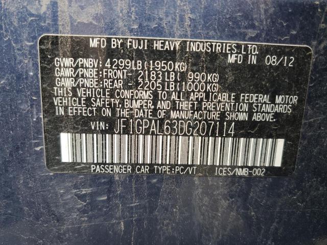 2013 SUBARU IMPREZA SP - JF1GPAL63DG207114