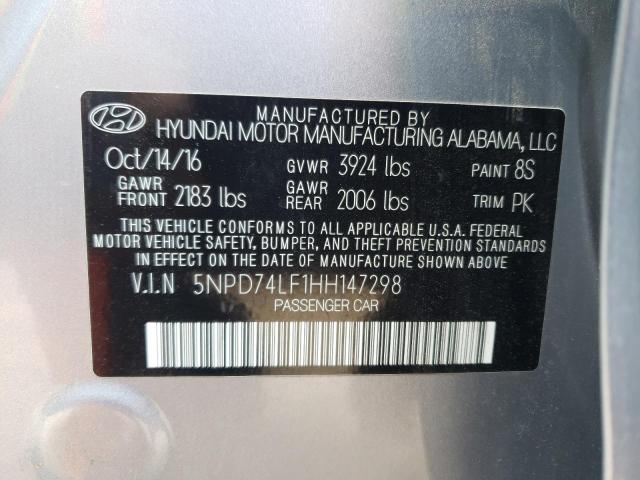 5NPD74LF1HH147298 Hyundai ELANTRA SE