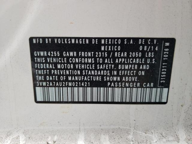2015 VOLKSWAGEN GOLF TDI - 3VW2A7AU2FM021421