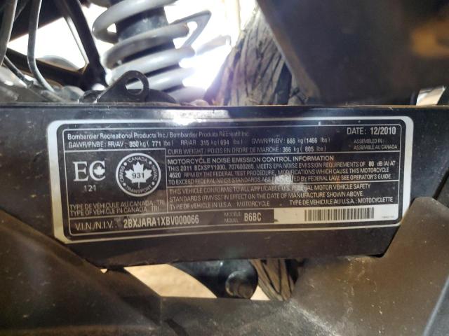 2011 CAN-AM SPYDER ROA - 2BXJARA1XBV000066