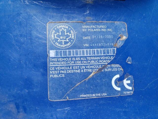 2000 POLARIS MAGNUM 325 4XACB32A8YB393378