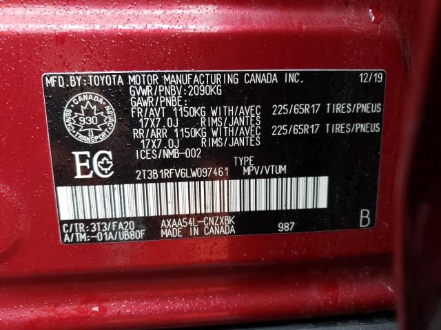 2020 TOYOTA RAV4 LE - 2T3B1RFV6LW097461