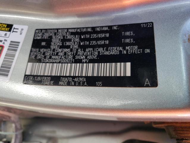 VIN 5TDKDRAH8PS009221 2023 Toyota Highlander, L no.13