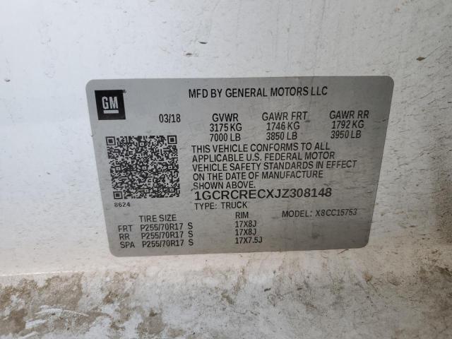 2018 CHEVROLET SLVRD 1500 1GCRCRECXJZ308148