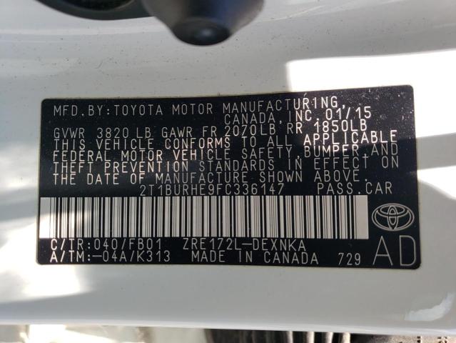2015 TOYOTA 4D 2T1BURHE9FC336147