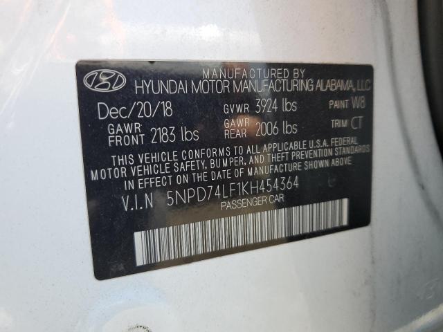 5NPD74LF1KH454364 Hyundai ELANTRA SE